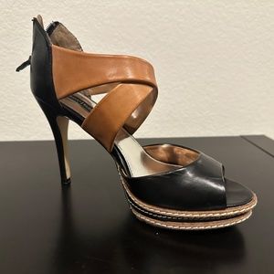 WHBM Leather Heels size 9